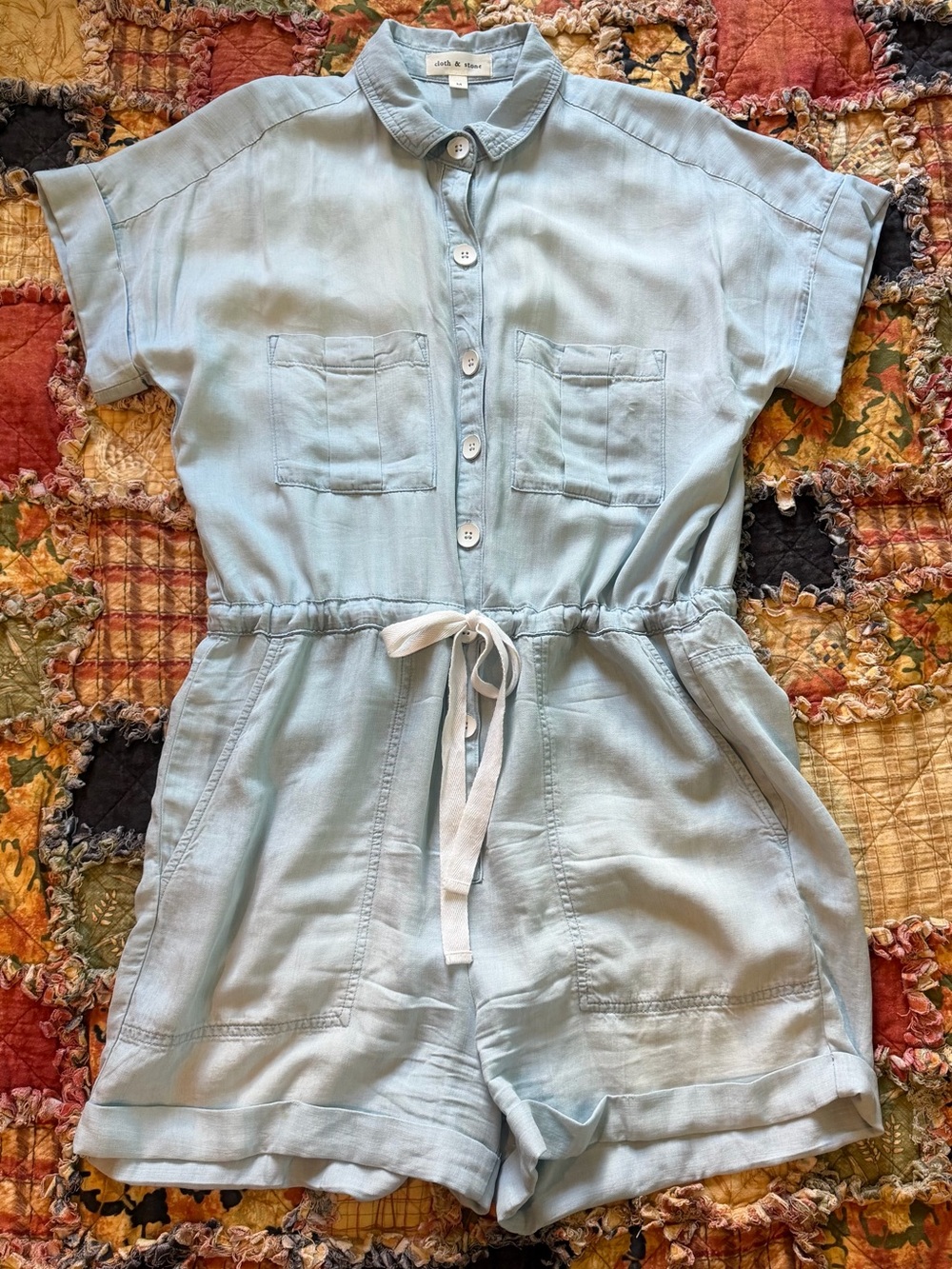 cloth & stone Light Blue Romper Shorts